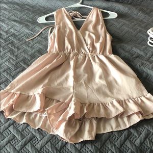 Fashion nova pale pink romper